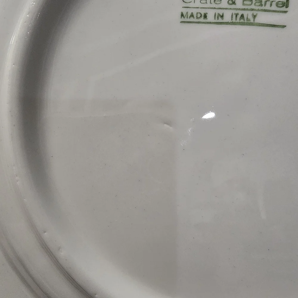 Crate&Barrel Blue Grape Vine Ceramic Dinner Plates